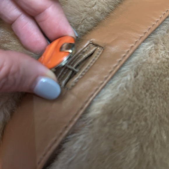 Tocci Imports Leather Faux Fur Jacket Coat -  England - Picture 11 of 11